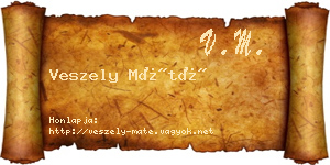 Veszely Máté névjegykártya